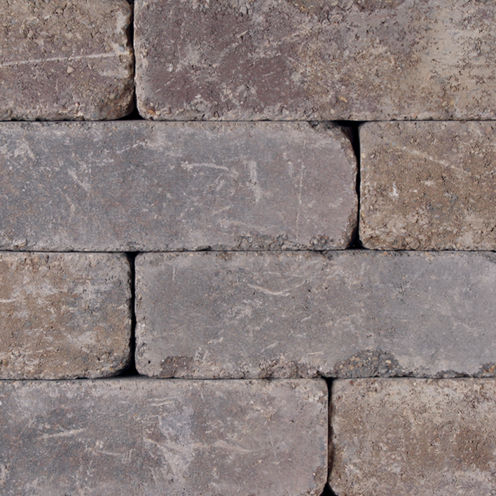 Antiqued paver with timeless warmth ideal for vertical elements.